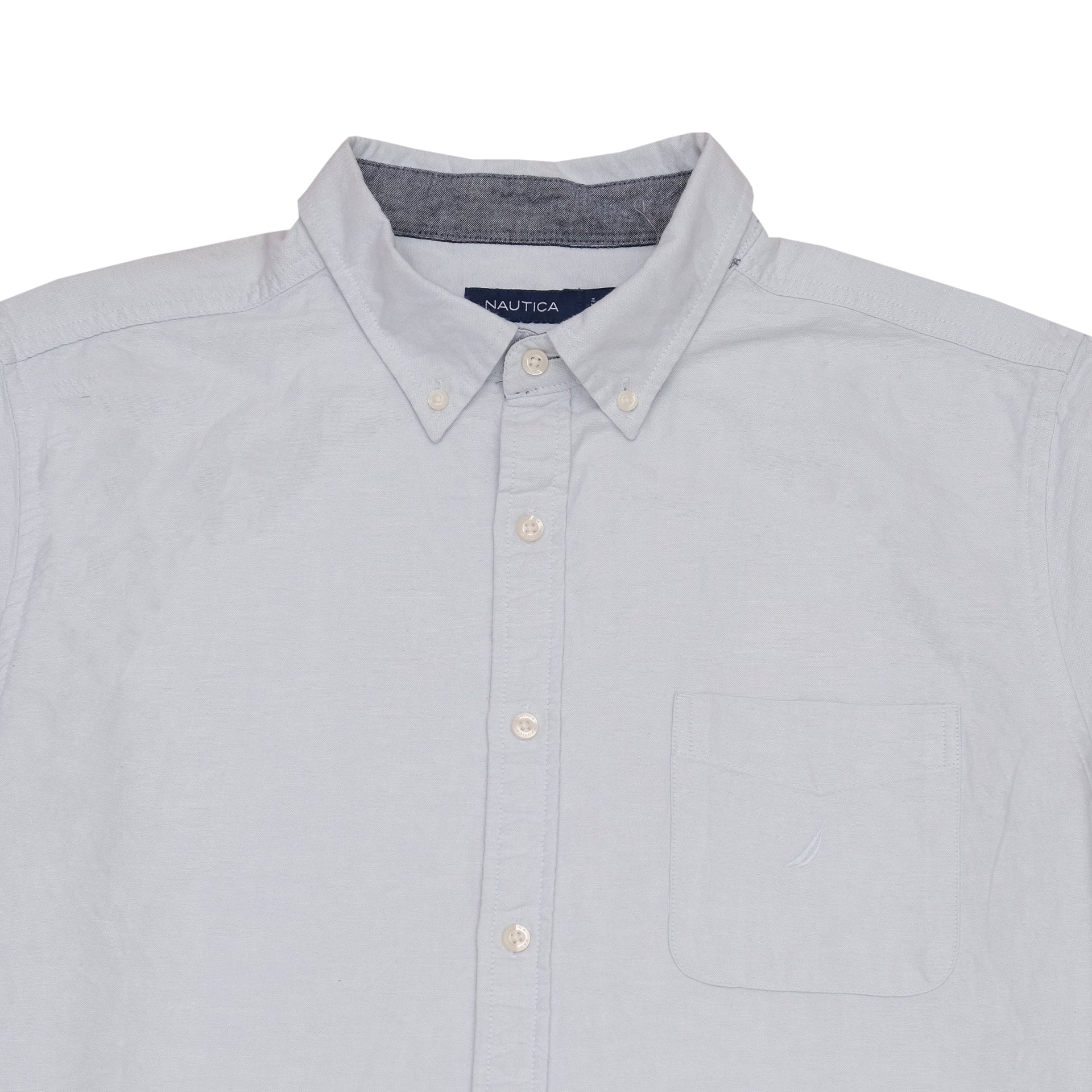 NAUTICA Sky Mist Classic Fit Short Sleeve Button-Up Shirt
