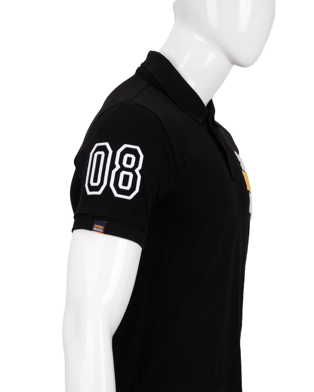 SUPERDRY Onyx Noir Slim Fit Patch Polo Shirt
