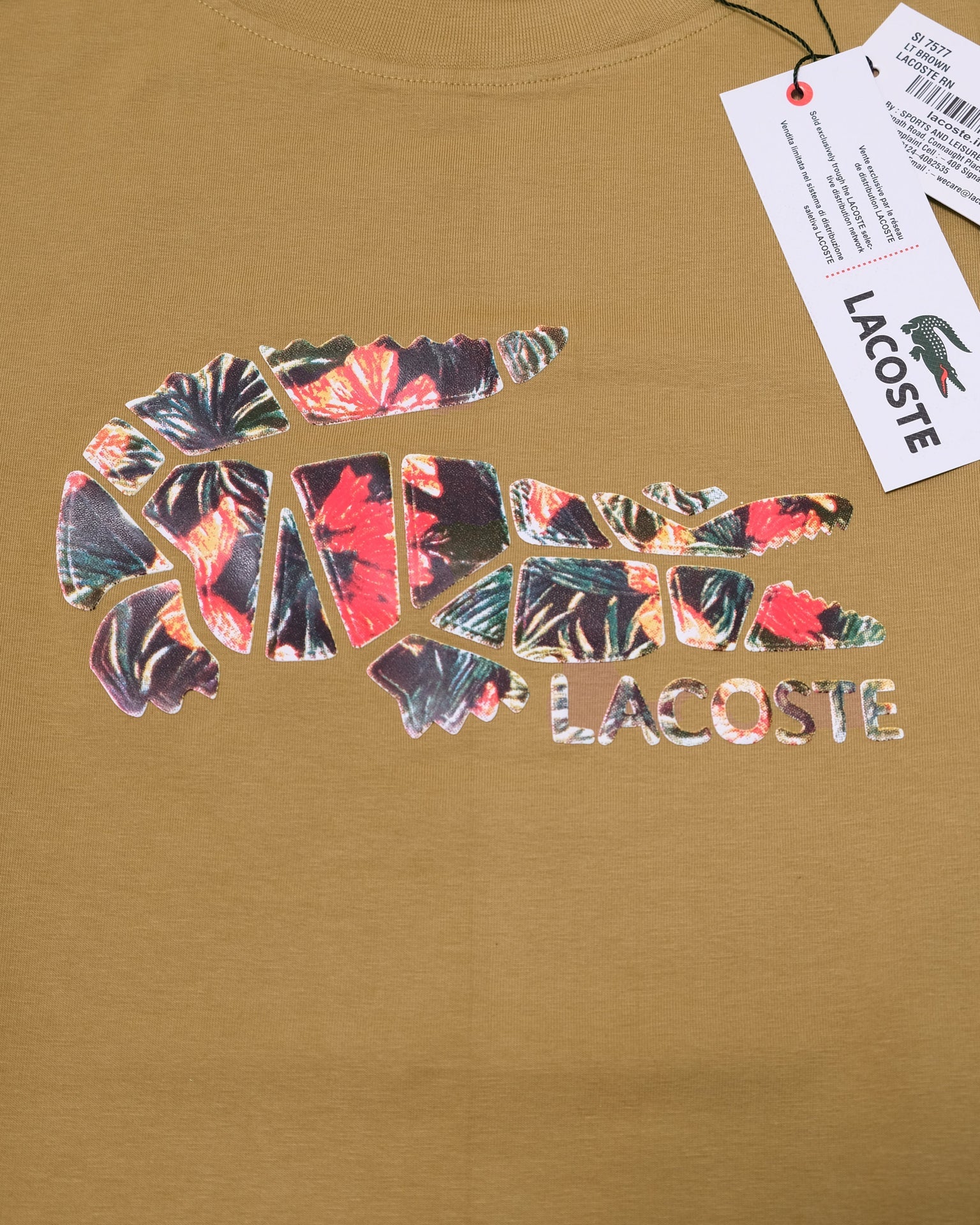 LACOSTE Olive Grove Slim Fit Short Sleeve Crewneck Shirt