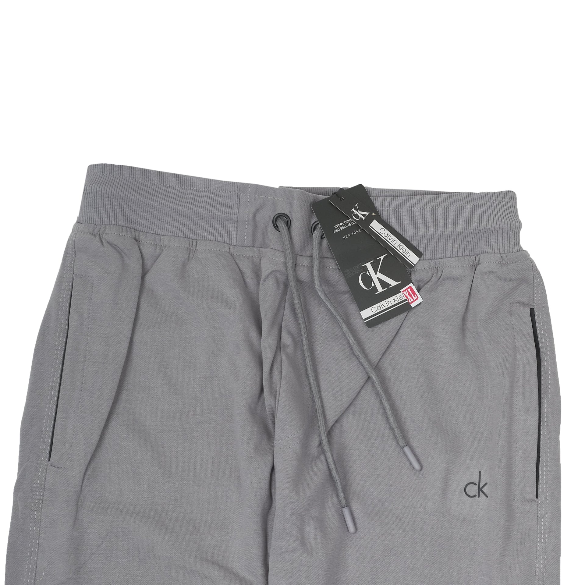 CALVIN KLEIN Misty Grey Luxe Cotton Relaxed Fit Lounge Pants