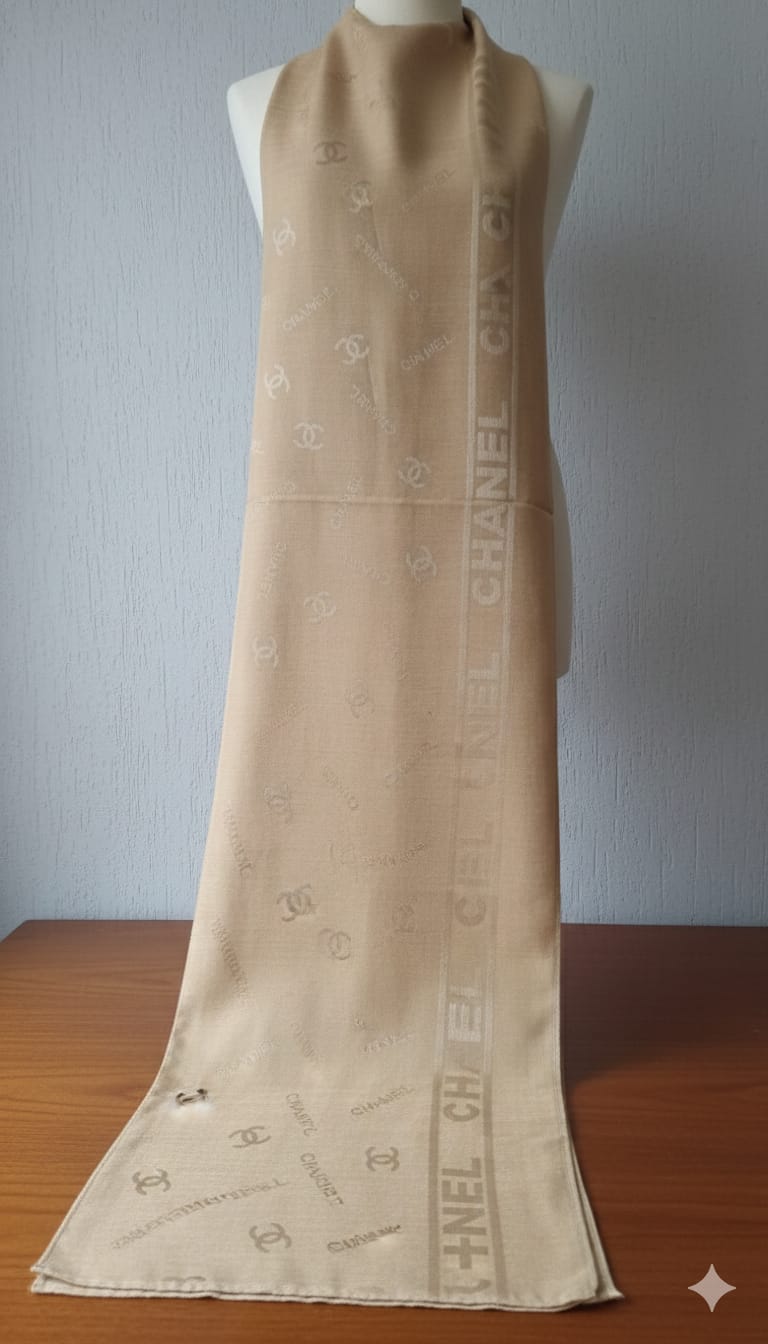 CHANEL Monogram Cashmere Blend Scarf