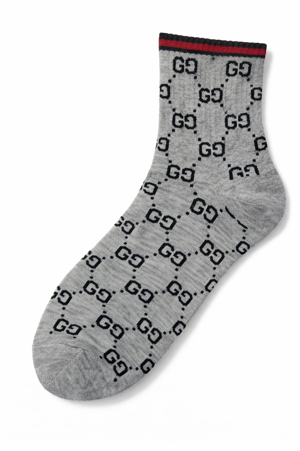 GUCCI Whispering Ash Signature Monogram Ankle Socks