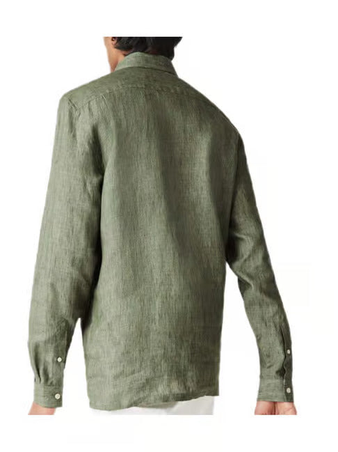 Lacoste Breezy Sage Green Button-Up Shirt
