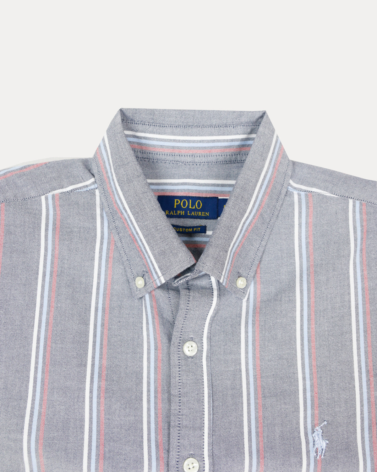 Polo Ralph Lauren Striped Elegance Cotton Shirt in Misty Blue