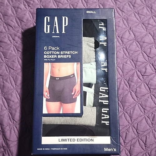 (Set of 6) GAP Limited Edition Cotton Stretch Boxer Briefs with Fly Pouch