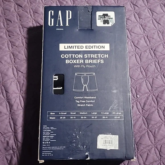 (Set of 6) GAP Limited Edition Cotton Stretch Boxer Briefs with Fly Pouch