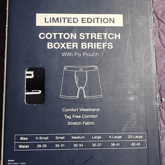 (Set of 6) GAP Limited Edition Cotton Stretch Boxer Briefs with Fly Pouch