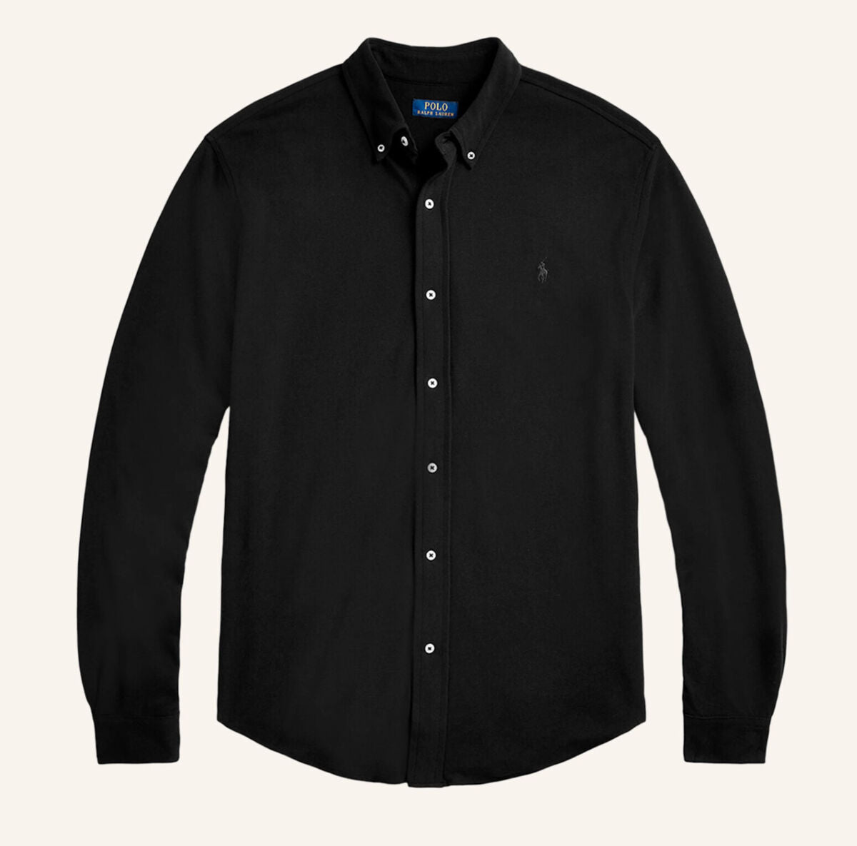 POLO Classic Fit Long Sleeve Button-Down Shirt in Black
