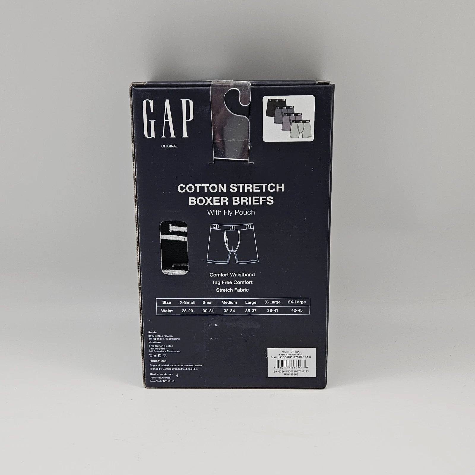 (Set of 4) GAP Cotton Stretch Boxer Briefs with Fly Pouch