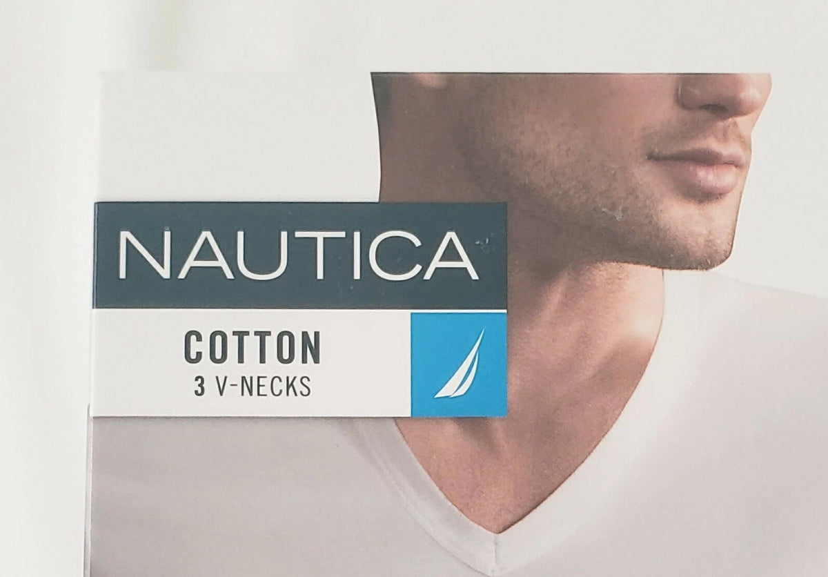 NAUTICA Cotton 3-Pack V-Neck T-Shirts