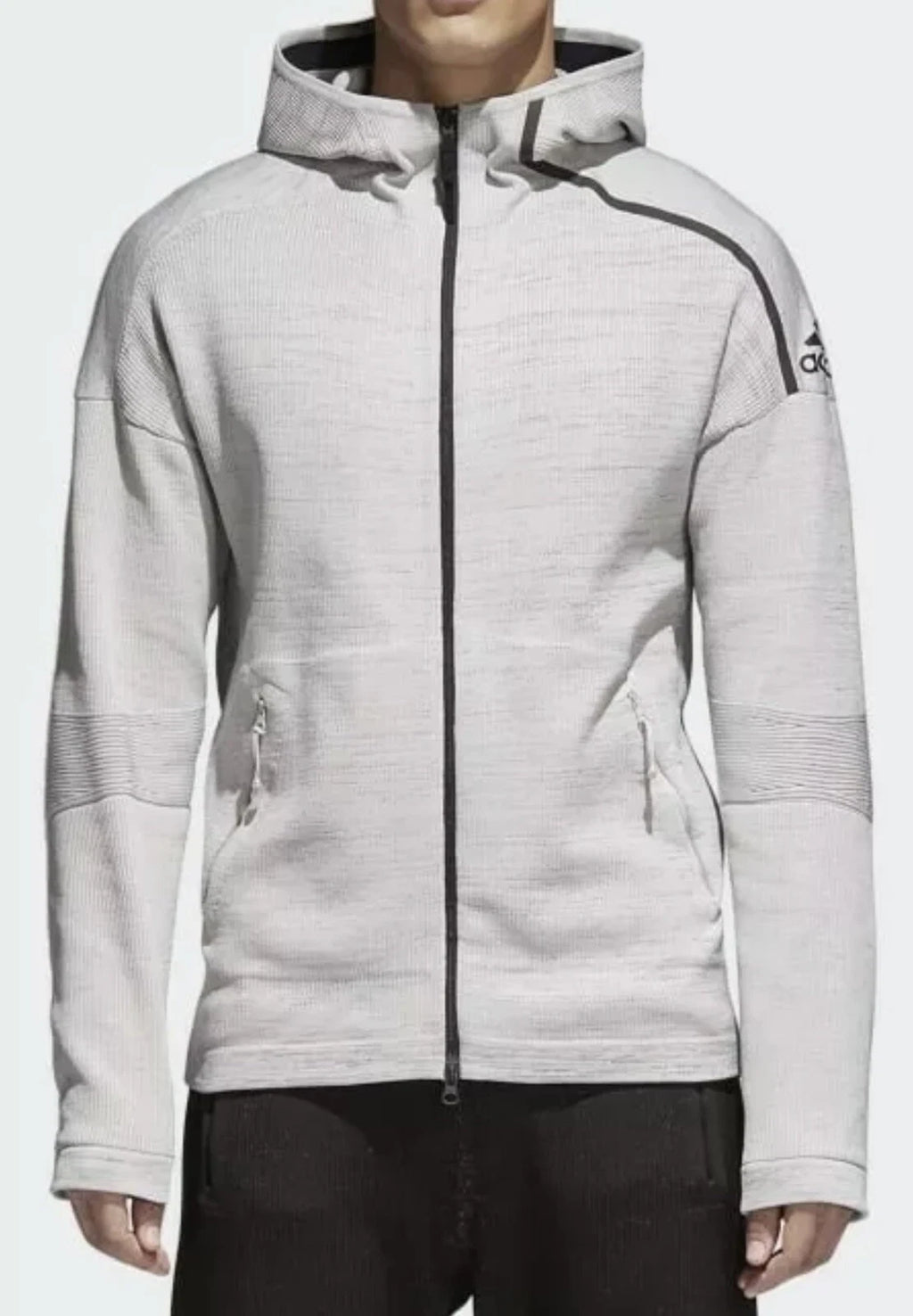 ADIDAS Cozy Cloud Heathered Zip-Up Hoodie