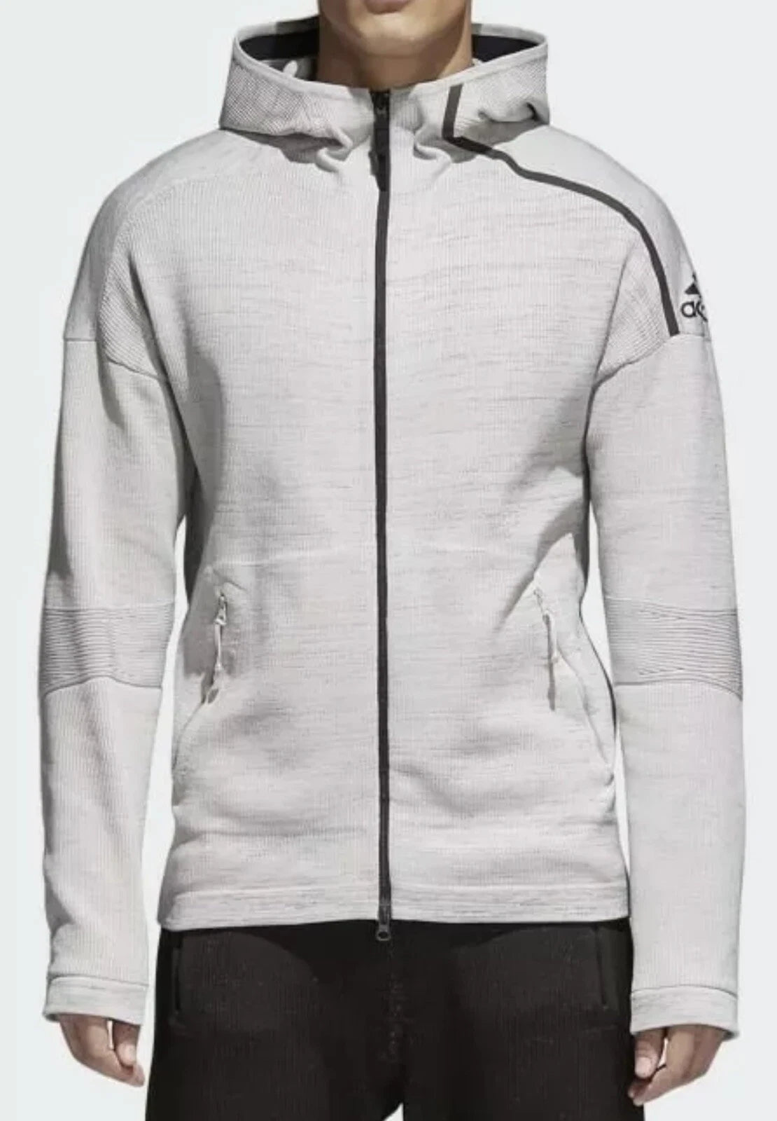 ADIDAS Cozy Cloud Heathered Zip-Up Hoodie