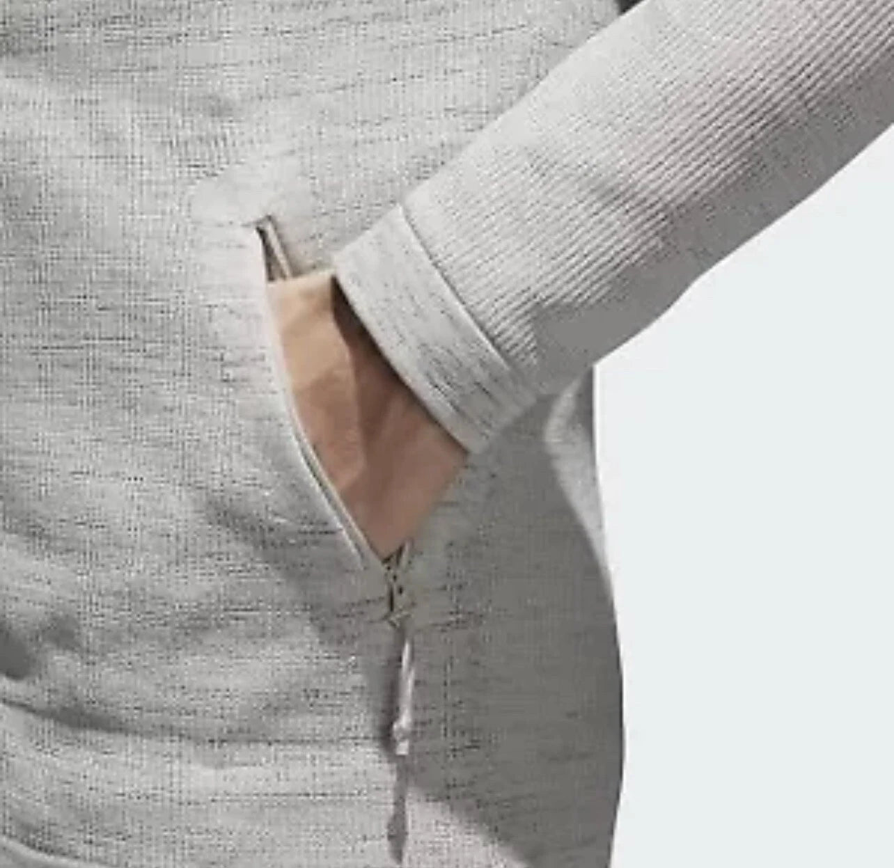 ADIDAS Cozy Cloud Heathered Zip-Up Hoodie
