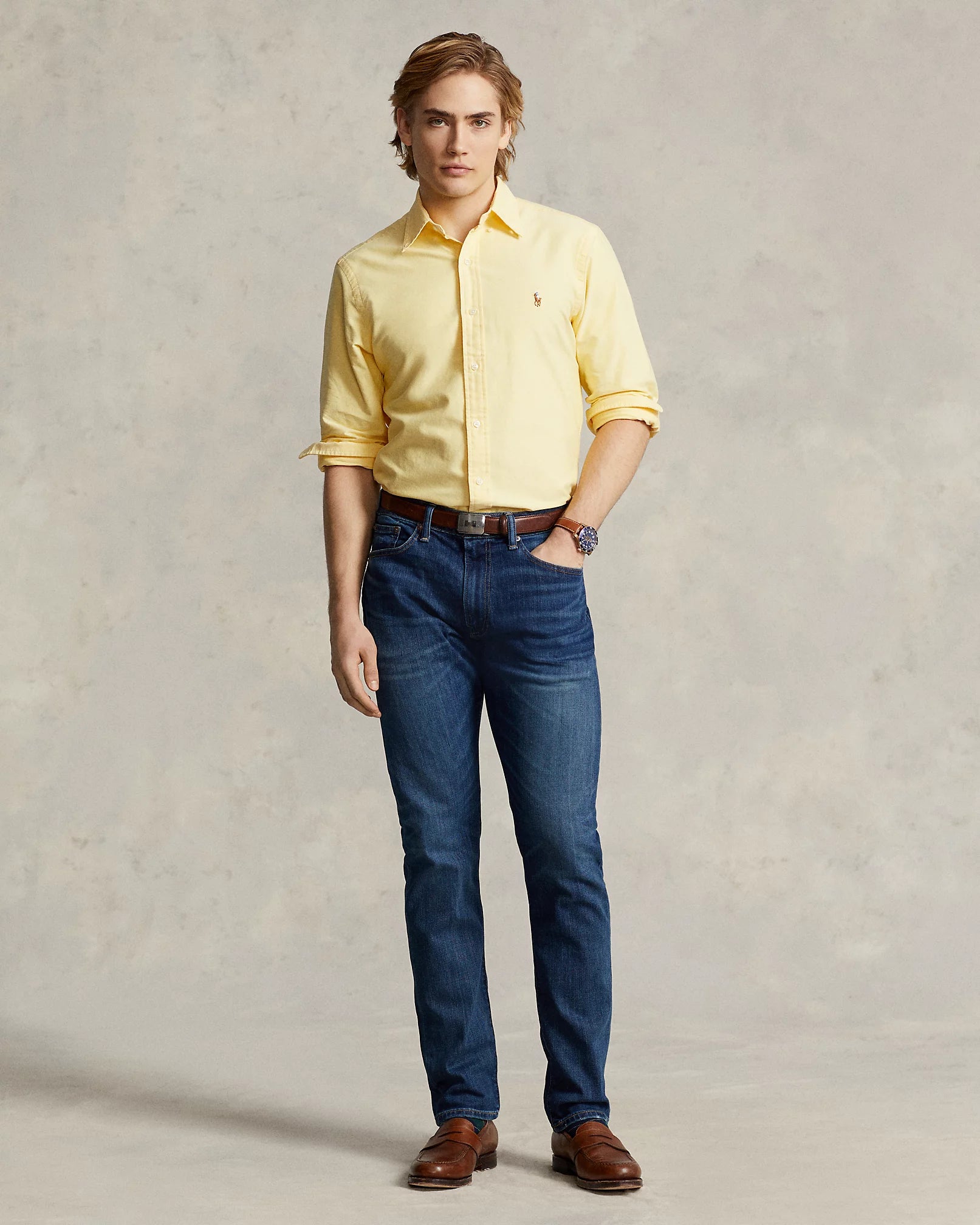 Polo Ralph Lauren Custom Fit Delightful Daffodil Button-Up Shirt