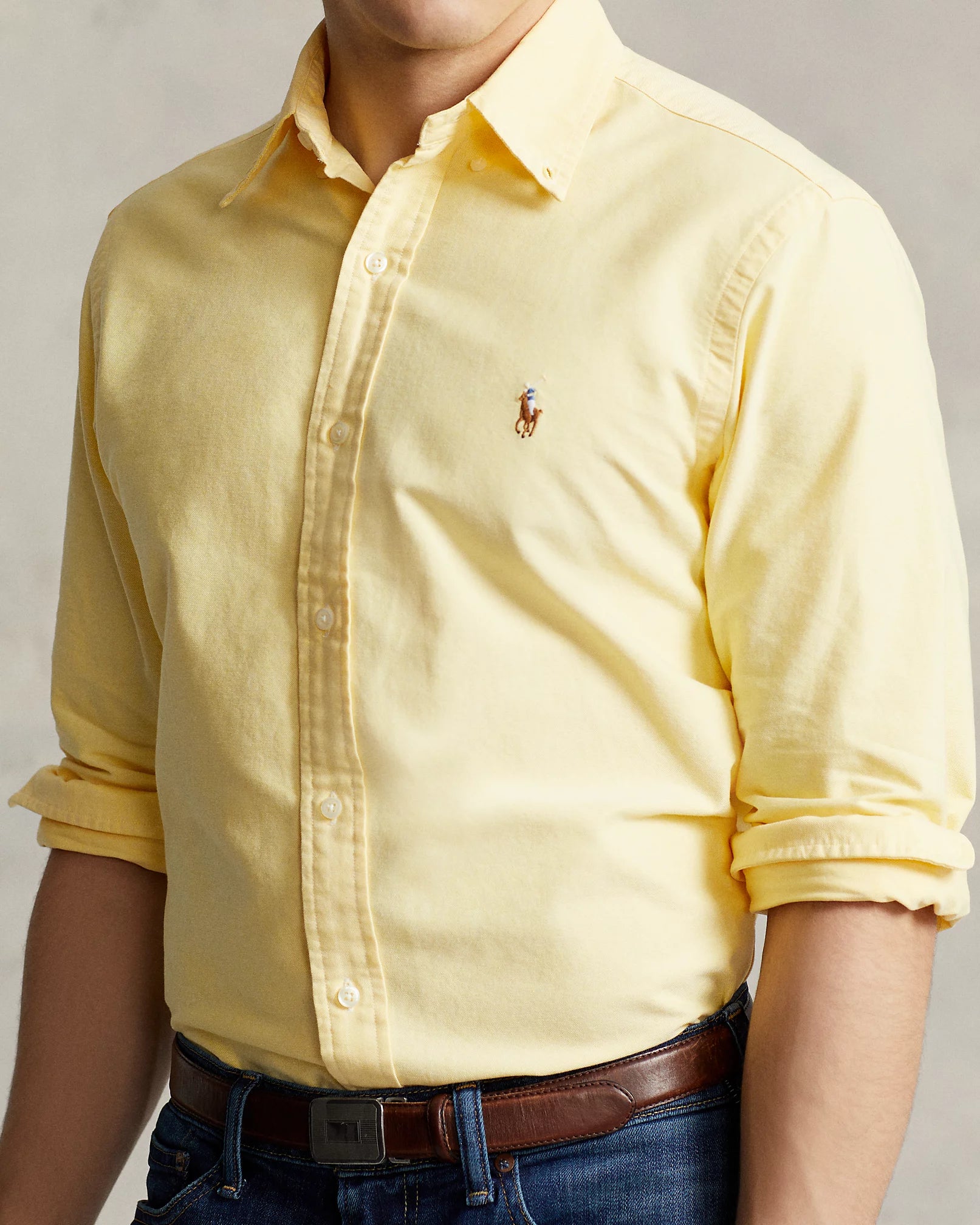 Polo Ralph Lauren Custom Fit Delightful Daffodil Button-Up Shirt