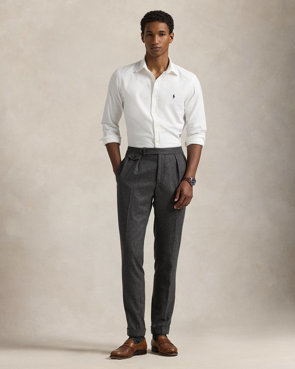 Ralph Lauren Effortlessly Elegant White Button-Up Shirt