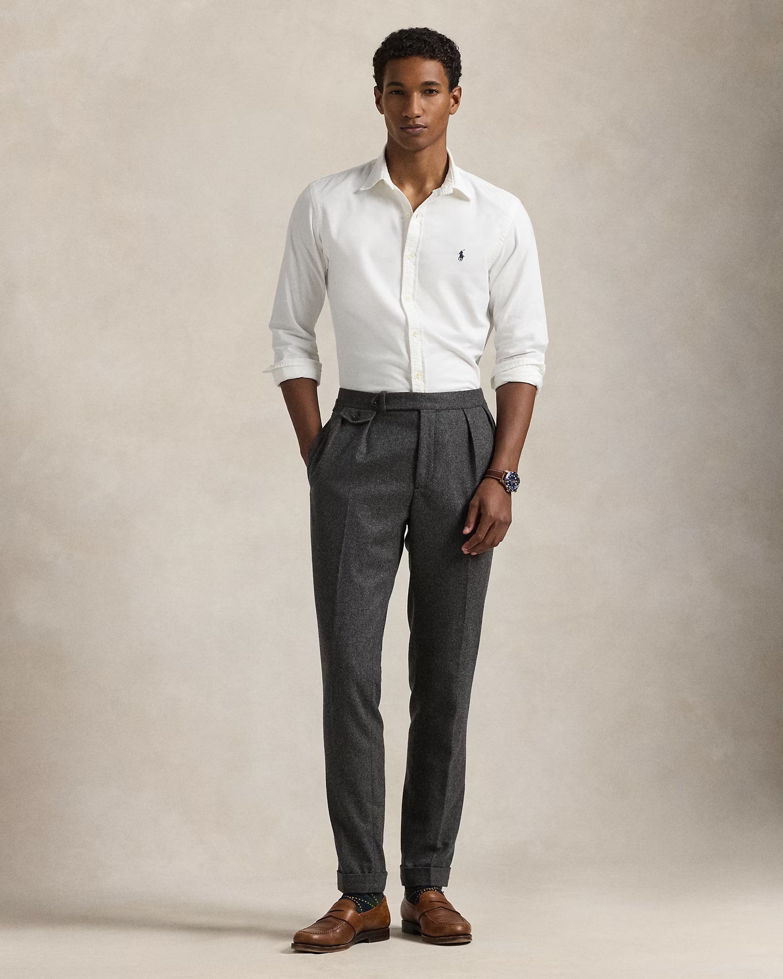 Ralph Lauren Effortlessly Elegant White Button-Up Shirt