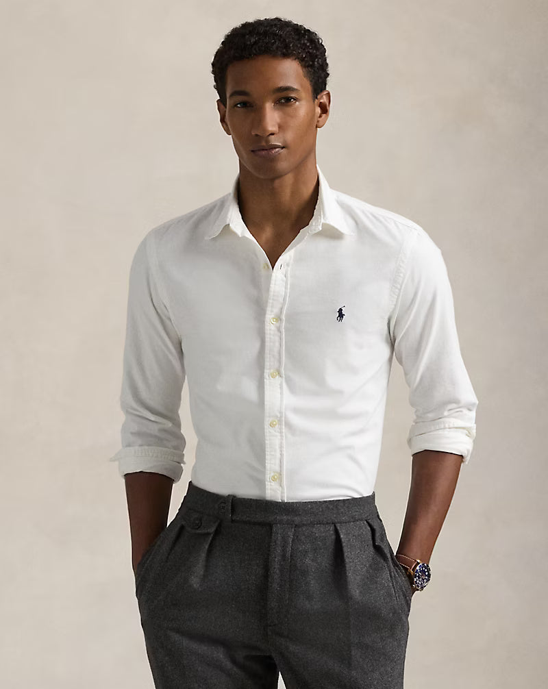 Ralph Lauren Effortlessly Elegant White Button-Up Shirt