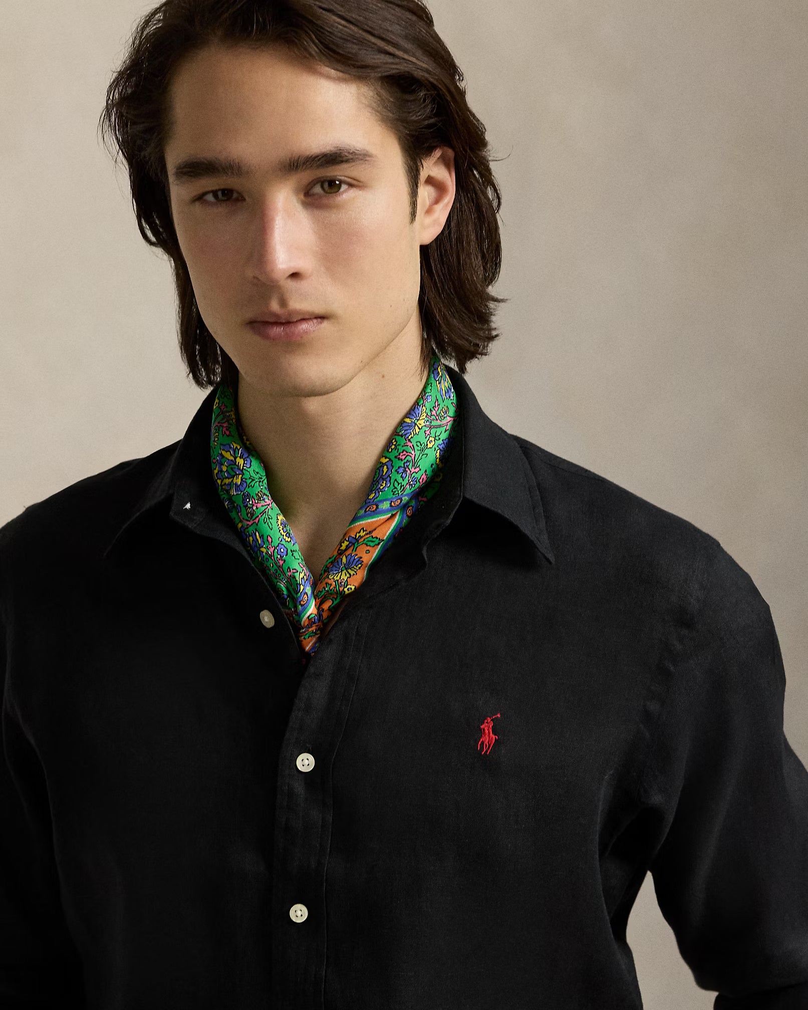 Polo Ralph Lauren Elegant Midnight Linen Shirt