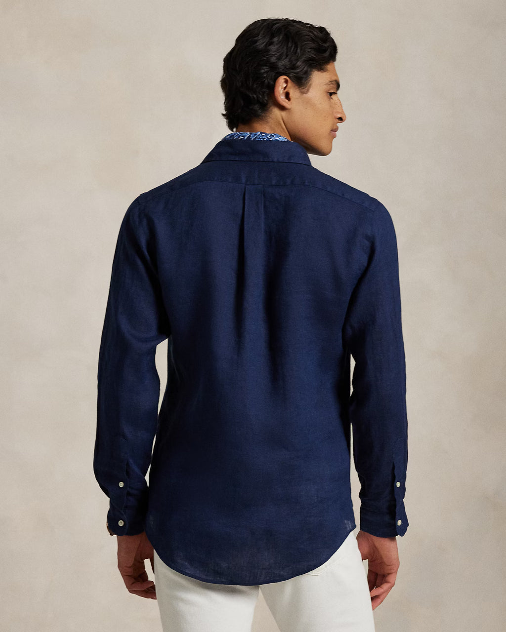Polo Ralph Lauren Effortlessly Elegant Navy Linen Shirt