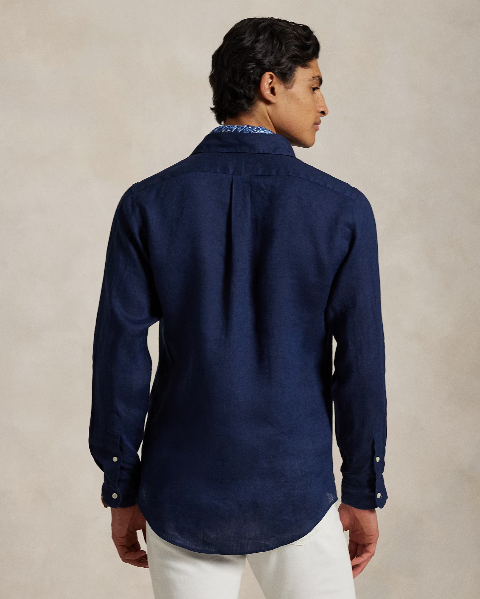 Polo Ralph Lauren Effortlessly Elegant Navy Linen Shirt