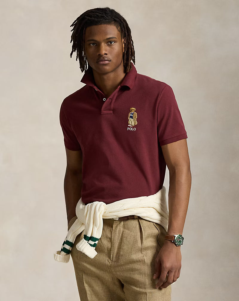 POLO RALPH LAUREN Ember Glow Tailored Fit Short Sleeve Piqué Polo Shirt