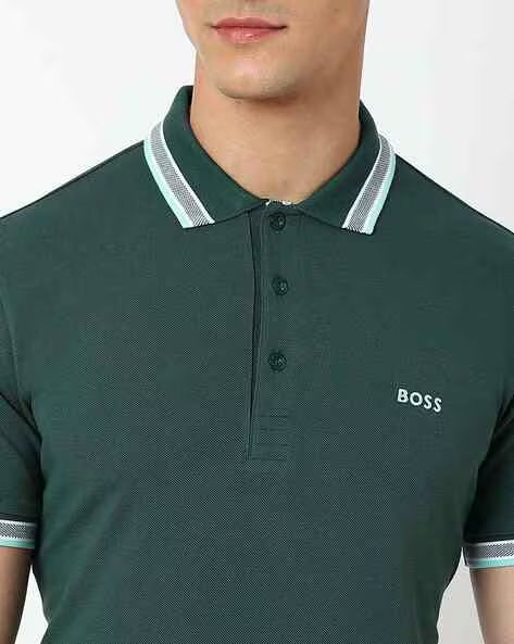 BOSS Emerald Isle Slim Fit Contrast Trim Polo Shirt