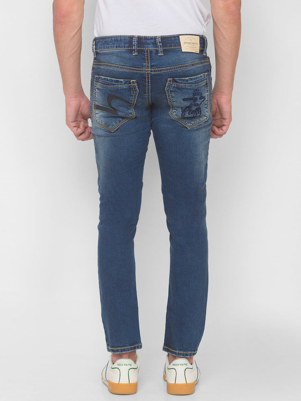 SPYKAR Classic Slim Fit Distressed Jeans
